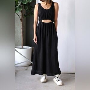 Xirena Black Maeve Cotton Dress XS